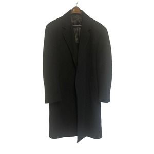 NAUTICA Long Wool Coat Overcoat 3 Button Classic Mens Size 40 Perfect EUC